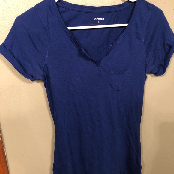 EXPRESS Blue Shirt - Picture 1 of 2